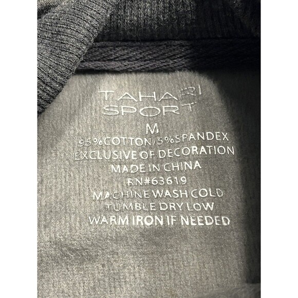 NWT Tahari Sport Charcoal Gray Sweatshirt with Thumb Holes ~ MSRP $82 - Picture 11 of 16